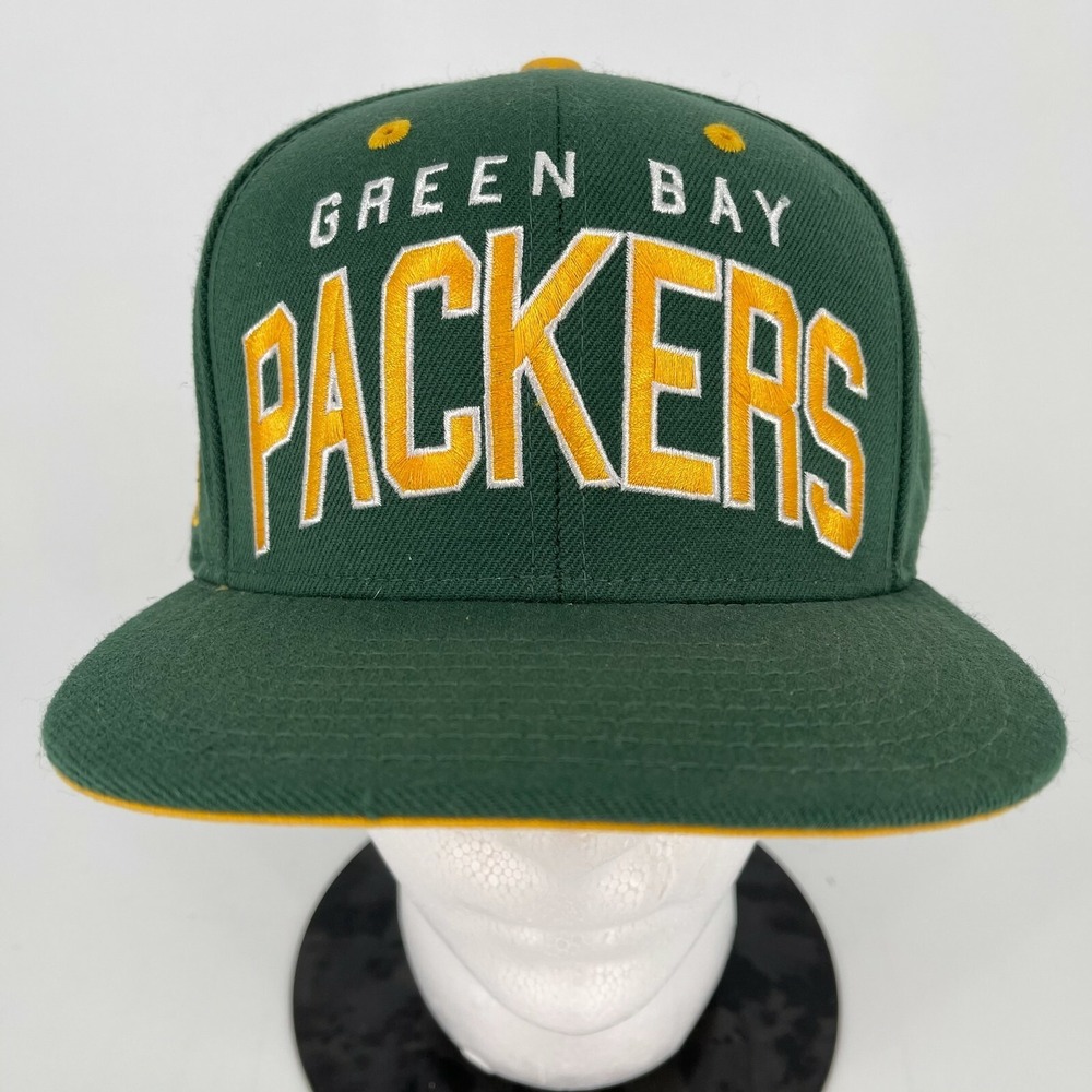 NEW NFL Team Apparel Reebok Green Bay Packers Football Snapback Hat Cap